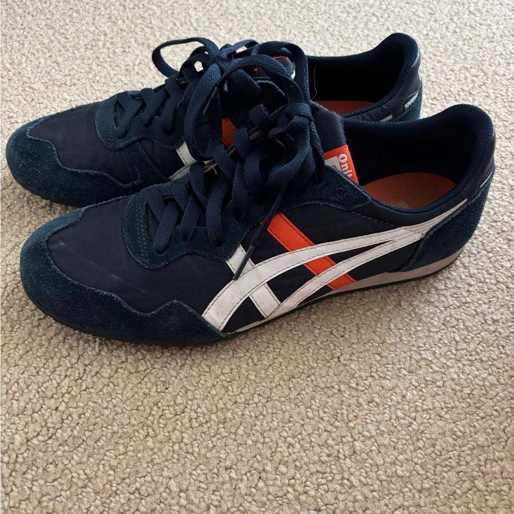 Onitsuka Tiger by Asics Men's Dark Blue and White Sneakers